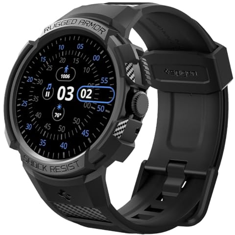 Spigen Rugged Armor Pro Schutzhülle und Armband, kompatibel mit Google Pixel Watch 4/3/2/1, 41 mm