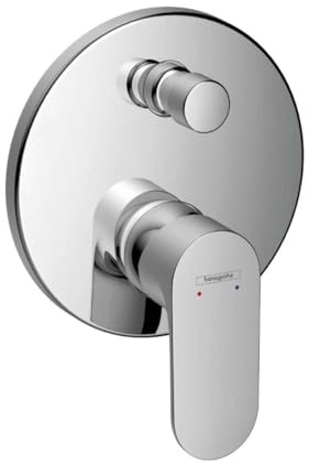 hansgrohe Wannenarmatur Rebris S, Unterputz Badarmatur für 2 Funktionen, Chrom