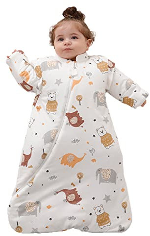 Fairy Baby sovsäck 2,5 Tog vinter långärmad barn sovsäck swaddle mjuk varm bärbar filt wrap med tvåvägs dragkedja för nyfödd pojke flicka