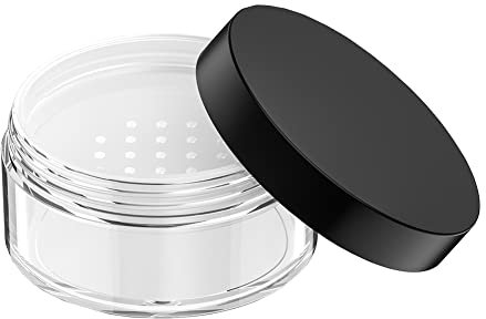 Lot de 2 boîtes vides en Plastique de 50 g avec Tamis pour Poudre de Visage