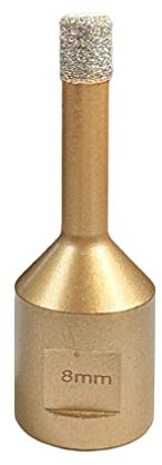 EDW Profi Fliesenbohrer 8 mm x M14, Fliesenbohrkrone für Trockenbohren in Fliese, Wandfliese, Feinsteinzeug, Naturstein, Keramik, Glas