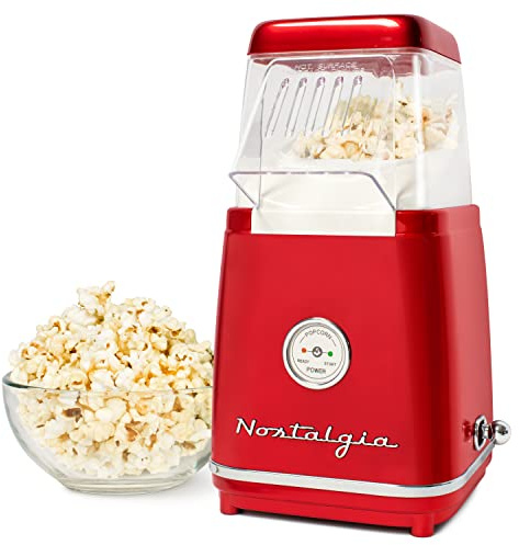 Nostalgia CLHAP12RD Classic Retro Hot Air Popcorn Maker 85gRed