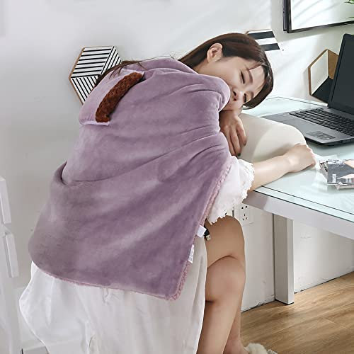 FakeFace Wärmedecke mit Handwärmertasche, Elektrische USB Decke Heizdecke Groß 60x80cm Kuscheldecke fürs Bett, Sofa & Camping, Elektrische Heizdecken,Wärmedecken Energiesparend & Waschbar