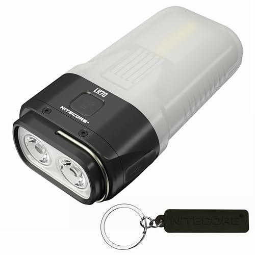 Nitecore LR70 - Linterna 3 en 1 de 3000 lúmenes, batería recargable integrada de 10000 mAh