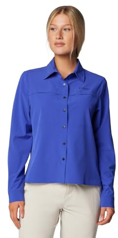 Columbia Women's Summit Valley Woven Long Sleeve Shirt, Clematis Blue, X-Large