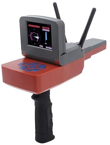 ciciglow Metalldetektor, Intelligenter Modularer Betrieb, Metallsuche, 30 M Tiefe, Metallscanner mit Anzeigeschatz, für Gold, Silber, Kupfer (EU-Stecker 100-240V)