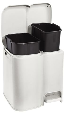 Tontarelli Cubo de basura diferenciado Patty Bianca 13 + 8 litros