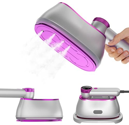 Steamer Dampfglätter 1200W Tragbar Hand Dampfbürste mit 180ML Steamer Wassertank Dampfbürste 2 in1 Kleidung Dampfbügeleisen für Reisen, Zuhause und Büro