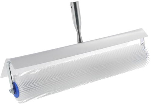 DASBET Spiked Screeding Compound Roller | 19 x 1 Spike Roller 500mm Floor Compound Roller Spiked Aeration Roller Latex Floor Self Leveling Roller Epoxy Floor Roller with Splash Guard (19/500mm)