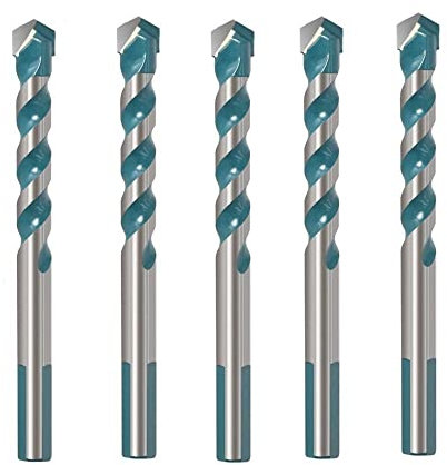 6 8 10 12mm Broca de vidrio multifuncional Brocas triangulares Azulejo de cerámica Ladrillo de hormigón Metal Acero inoxidable Madera(5pcs 12mm)