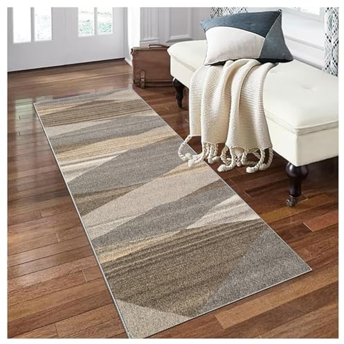 Siunwdiy Tappeto Corridoio Antiscivolo Tappeto Cucina Passatoia Marrone 60X240CM Antiscivolo Lavabile Tappeto Durevole Tappeti Runner Lungo Moderno Tappeto Per Cucina,Camera,Soggiorno Ingresso