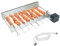 HENYEER Edelstahl Grillspieß Set, Elektrischer Spiessdreher, Drehspieß Grill, Drehspiess Aufsatz mit 10 Spießdreher aus Edelstahl, 360° Automatisch Drehbarer Grillrost mit Motor und USB,2 Lademethoden