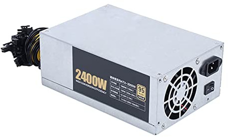 EAMOM 2000W 2400W ETH Miner Alimentation 95% Efficacité AC 180-260V ATX Source d'alimentation pour BTC ETH Bitcoin Mining Ethereum (2000W)