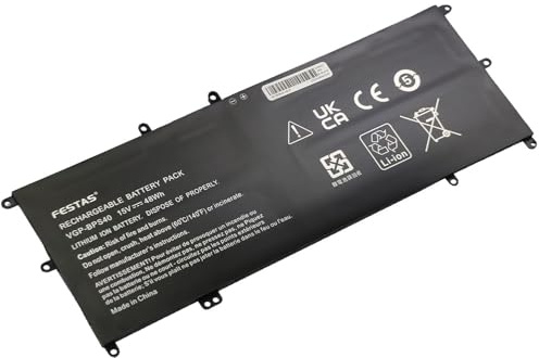 FESTAS 15 V 48 Wh VGP-BPS40 Akku kompatibel mit Sony Vaio Flip 14A 15A SVF14N SVF15N SVF14N11CXB SVF14NA1UL SVF14N1E2E SVF15N17CXB SVF15N18PXB SVF15N23CGS SVF111 5N27C GB