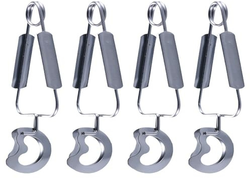 mophrati Juego de 4 tenedores y pinzas plateadas para caracol, imprescindibles para los amantes de los mariscos, alicates hierro para caracol hechos acero inoxidable, caracoles piqué