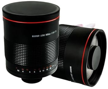 Manuelles Teleobjektiv 900 mm F8.0 for Spiegelreflexkameras – ideal for wunderschöne Fotos von Donuts. Kompatibel mit Canon, Nikon und Sony.(Sony E-Mount(FE))