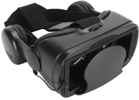 SUNGOOYUE Auriculares de Realidad Virtual, ángulo de Visión Amplio Ajustable, Gafas VR Antiluz Azul, Auriculares para Entusiastas de los Juegos Telefónicos, Material ABS