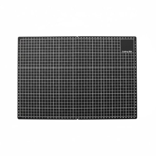 FewNvWa Planche de Découpe Pliable Tapis de Découpe Auto-réparant Surface Lisse Auto-réparable Grille Métrique Convient pour Scrapbooking Confection Bricolage Papeterie, Noir