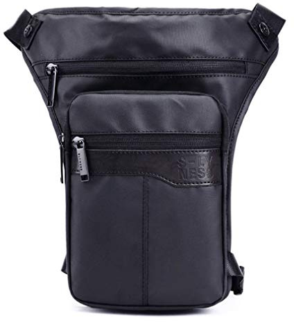 Oxford Beintasche Motorrad Gürteltasche Drop Tasche Für Herren Frauen Bauchtasche Mehrzweck Militärische Taktische Fahrradfahrer Radfahren Wandern Sport Camping Reiten Dunkelbraun Hüfttasche