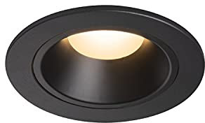 SLV Deckeneinbauleuchte NUMINOS® DL S / LED Spot, Fluter, Deckenstrahler, Deckenleuchte, Einbau-Leuchte, Innen-Beleuchtung / IP20/IP44 3000K 8.6W 690lm schwarz 55Grad