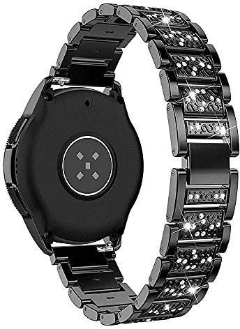 AISPORTS Kompatibel mit Samsung Galaxy Watch 46mm Armband für Damen, 22mm Schnellverschluss Bling Glitter Diamond Schmuck Armband Metallarmband Ersatzarmband für Samsung Galaxy Watch 3 45mm/Gear S3