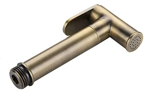 WPHH Doccetta Bidet per WC, Set Doccia Bidet in Bronzo Antico, Rubinetti Miscelatore per Bidet in Ottone con Acqua Calda E Fredda, Spruzzatore per Bidet A Parete,A