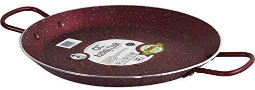 Sterling Ventures Ashley Cook Professional Non Stick Paella Pan Double Coated (32cm, Red)