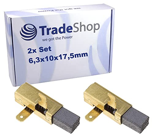 2x Trade-Shop Motorkohlen/Kohlebürsten/Kohlestifte 6,3x10x17,5mm kompatibel mit Festool Tauchsäge Kreissäge Handhobel Kapp-Zugsäge ersetzt 492014