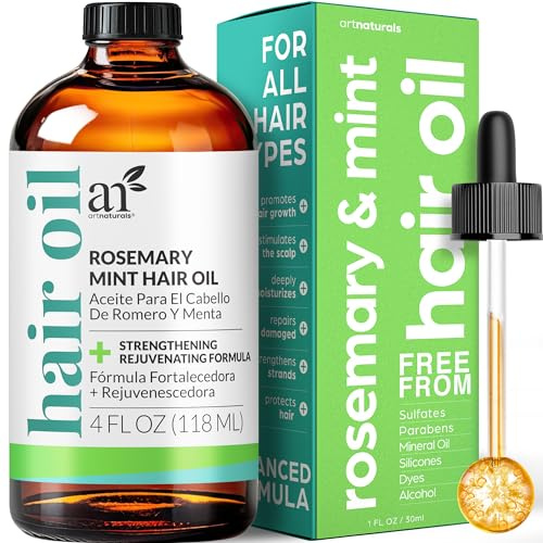 Rosemary Mint Hair Oil, 4 fl oz (118 ml), artnaturals