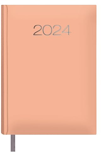 Dohe - Agenda 2024 - Día Página - Tamaño Mediano: 14x20 cm - 336 páginas - Encuadernación cosida - Tapa dura - Color Rosa - Modelo Lisboa