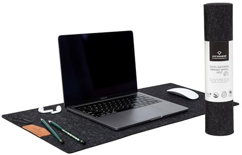 Filz Schreibtischunterlage (70 x 30 cm) Anti Slip Wollfilz Schreibtischunterlage Premium Große Schreibtischunterlage Filz Maus Tastatur Schreibtischunterlage für Computer Schreibtischunterlage