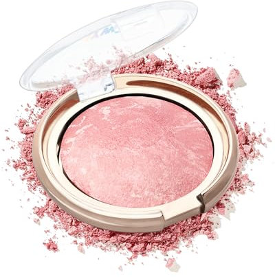 Lestpola Rouge Powder Pink Silver Shimmer Blush in polvere, Rouge scintillante per trucco, Colore intenso, Resistente all'acqua e al sudore, Fard per trucco a lunga tenuta, Adatto a vari tipi di pell