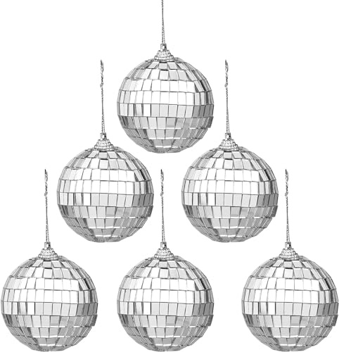 BFHRHF 6 Stück Diskokugel, Spiegel, Diskokugel, Spiegelkugel, Diskokugel, Diskokugel für Party, für Weihnachtsbaum Hochzeit Geburtstag Party Dekoration