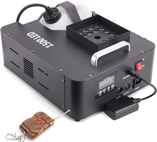 Machine à fumée, avec lumières, brumisateur de scène d'halloween, pulvérisation verticale LED, Machine à fumée de scène DMX 1500w 2L