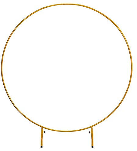 CZCPARY Staffa per palloncini, kit di arco rotondo, per palloncini dorati, in metallo, per matrimoni, matrimoni, compleanni, feste, regali per bambini, lauree, cerimonie, decorazione (oro 2,2 m)