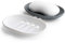 Oamwrae 2pcs Silicone Soap Dish with Drainage, Non-Slip and Portable Holder for Bathroom, Shower, Kitchen (Grey & White)
