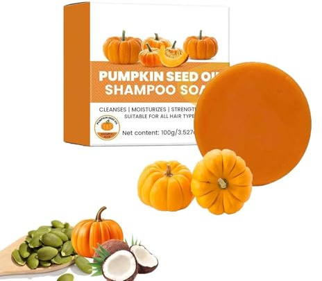 Shampoo solido e balsamo alla zucca Shampoo solido nutriente per capelli Shampoo all'olio di semi di zucca Shampoo all'olio di semi di zucca che riduce l'effetto crespo per capelli nutriente e rinforz
