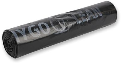 250 Stück, Müllsäcke Light 70 l, FRANZ MENSCH, schwarz | LDPE, auf Rolle, 57,5 x 100 cm, 40 my, Abfallsack, Müllbeutel, Mülltüten, Abfallbeutel, reißfest