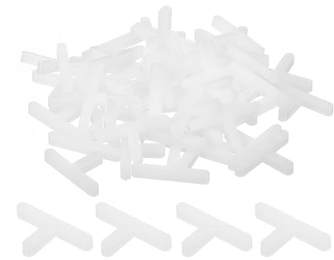 QUARKZMAN 600Pcs Espaceurs En Plastique En Forme De T Pour Carrelage Mural Et Sol Outils De Pose 2mm 1/8 Espaceurs Pour Installation De Carrelage Céramique, Blanc