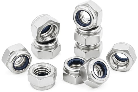 M3 Stainless Steel Lock Nuts,3mm Self Nylock Locking Nuts with Nylon Inserts (Pack of 30)