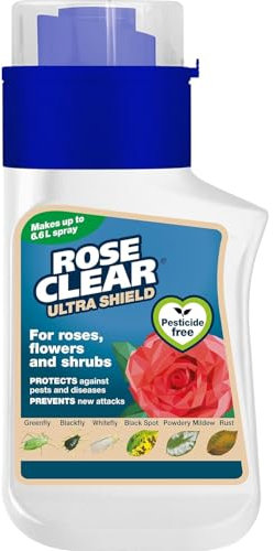 RoseClear Ultra Shield Concentrate 200ml – 3-in-1 Systemic Treatment for Roses – Kills Aphids, Prevents Fungal Disease & Protects Leaves – Insect & Fungus Control for Healthy Garden Roses