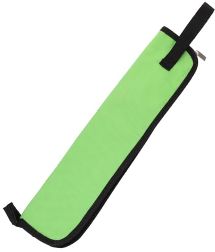 Grüne Drumstick Tasche aus Oxford mit Zwei Fächern | Wasserabweisend, mit Griffigem Tragegriff, für Aufbewahrung von Trommelstöcken
