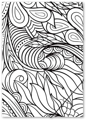 itenga Gummizugmappe mit Motiv - DIN A4 aus KARTON - Sammelmappe Eckspanner - für Kinder Jugendliche Schüler Mädchen Jungen (LineArt Schwarz weiss)