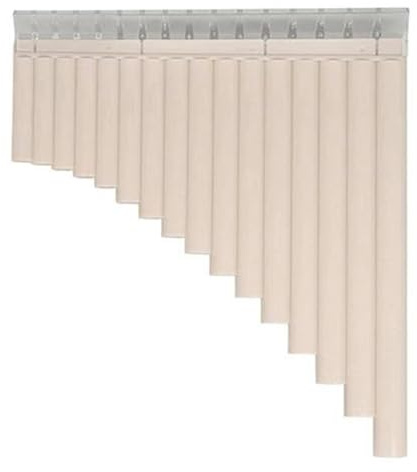 Panflöte 16 Pfeifenpanflöte C Tonart Professionelle Leistung Mit Zubehör Für Anfänger(Off White)