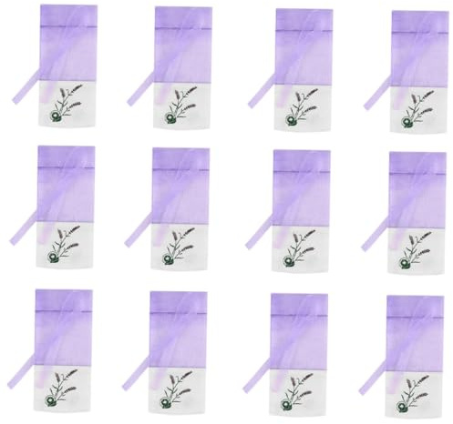 PENIKOKO 12 Pezzi Sacchetti Lavanda Vuoti in Rete Garza con Coulisse Bustine Profumate per Spezie ed Erbe Aromatiche Sacchetti Regalo per Feste e Matrimoni per Lavanda e