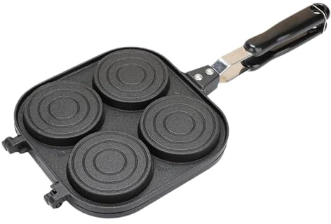 Aioneer Padella per Pancake A Doppio Lato, Padella per Frittata, Padella per Uova in Lega di Alluminio con Motivo A Cartoni Animati, Padella per Hamburger per Colazione, per Panc