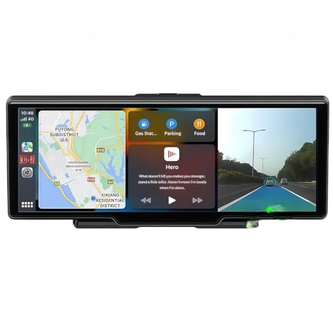 Navigazione CarPlay wireless Touchscreen Monitor portatile IPS HD da 10,26 per autoradio Carplay con schermo wireless Android Auto