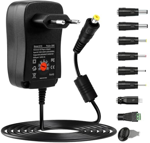 30W Adaptador Universal 3V 4.5V 5V 6V 7.5V 9V 12V 2A AC/DC