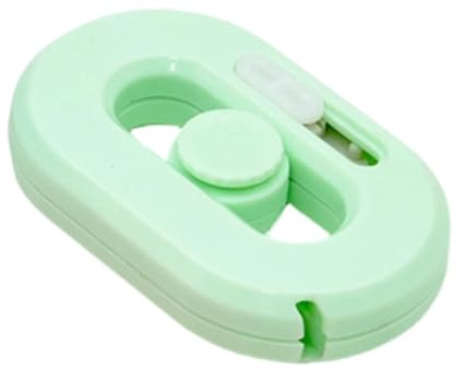 SZLIFE Cutter utilitaire, mini ouvre-boîte et coupe-papier pour ficelle, film étirable, sangles d'emballage, bricolage, bureau, Vert