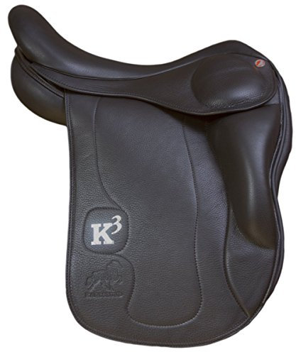 Karlslund K3 Sattel mit kurzen Kniepauschen, 17 (46cm), Grün 105°